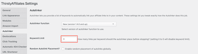 Adicionando um limite global aos seus URLs afiliados de link automático Adding a global limit to your auto-link affiliate URLs