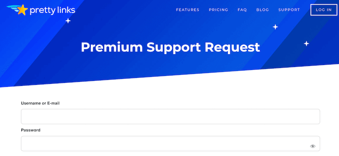 Um tíquete de suporte de marketing de afiliados An affiliate marketing support ticket