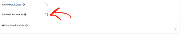 Ativando o recurso de verificação de integridade do URL Pretty Links Enabling the Pretty Links URL health check feature