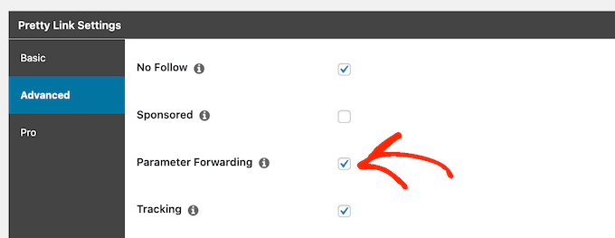 Como configurar o encaminhamento de parâmetros usando Pretty Links How to set up parameter forwarding using Pretty Links