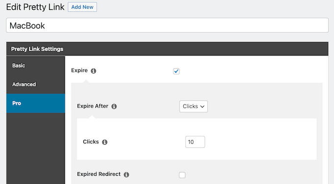 Configurando um link de afiliado para expirar usando Pretty Links Setting an affiliate link to expire using Pretty Links
