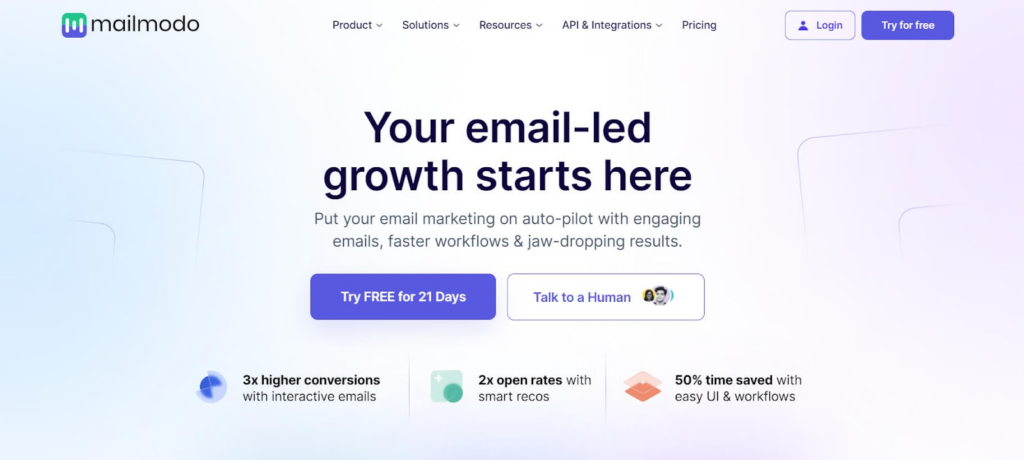 Mailmodo: un'alternativa al monitor della campagna Mailmodo: An Alternative to Campaign Monitor
