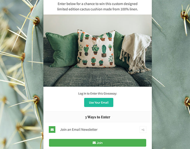 giveawaygrowmailchimplist SeedProd Giveaway to grow your mailchimp email list with RafflePress