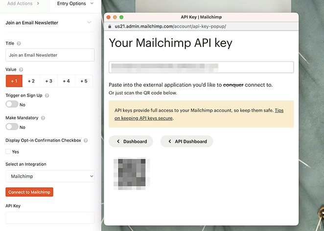 lotteriapressmailchimpapi SeedProd RafflePress mailchimp api key