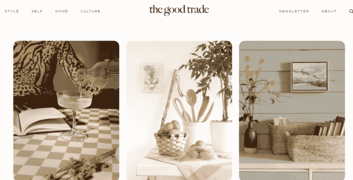 Pagina principală a blogului Good Trade Sustainability
