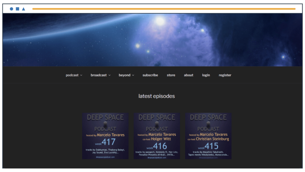 หน้าแรกของพอดคาสต์ Deep Space