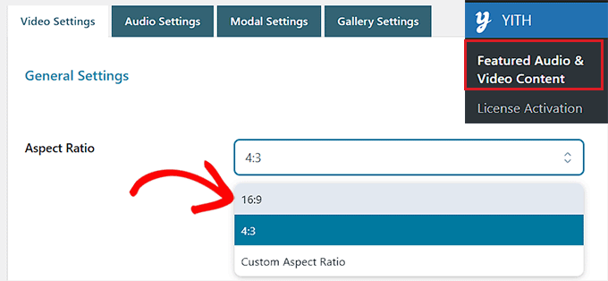 Alegeți raportul de aspect pentru videoclipul produsului Choose the aspect ratio for the product video