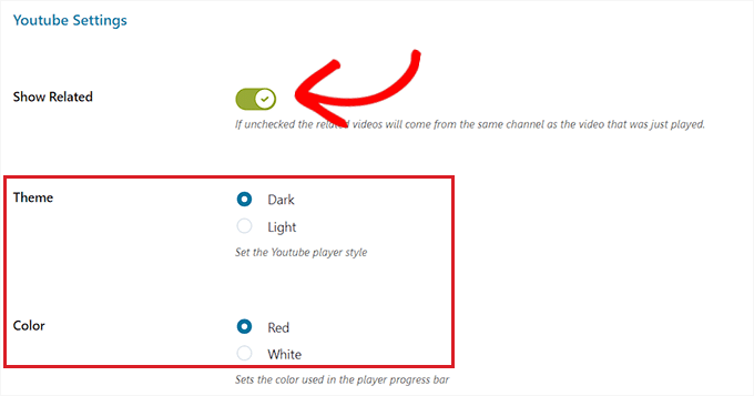 Configurați setările video YouTube Configure YouTube video settings