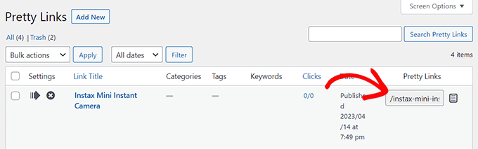 Copia il link di affiliazione Copy the affiliate link
