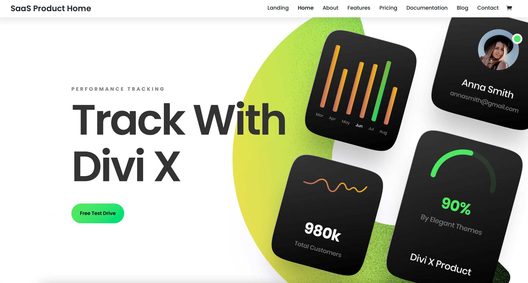 Divi SaaS-Layout