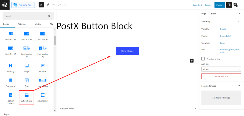 WordPress에 버튼을 추가하는 방법: PostX 3로 WordPress 버튼 향상 Adding Button Block