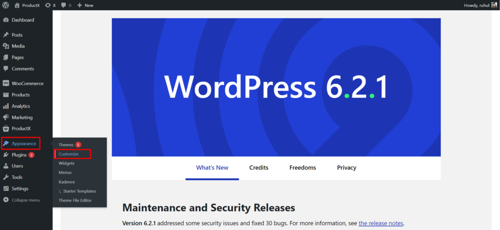 WooCommerce 제품 검색을 추가하는 방법: 쇼핑 경험을 향상시키기 위한 가이드 17 Go to Theme Customize