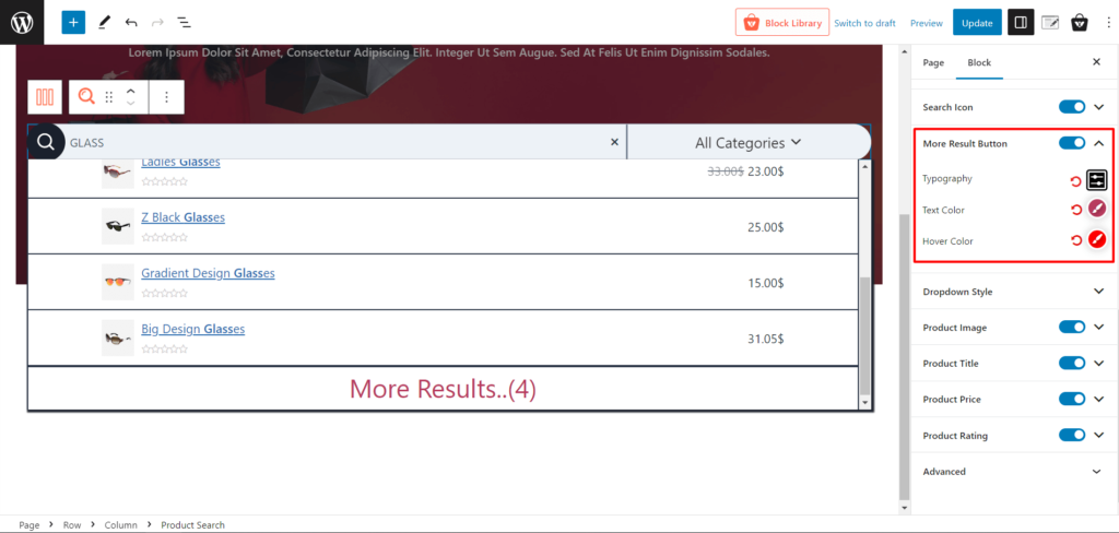 WooCommerce 제품 검색을 추가하는 방법: 쇼핑 경험을 향상시키기 위한 가이드 8 More Results Settings