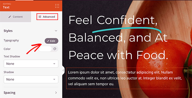 edittypographyseedprod SeedProd Change fonts in WordPress with SeedProd