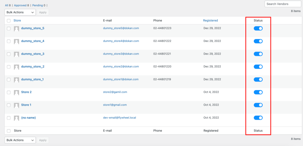 Cara Membuat Marketplace Toko Buku Online di WordPress 12 This is a screenshot of the vendors Selling Status