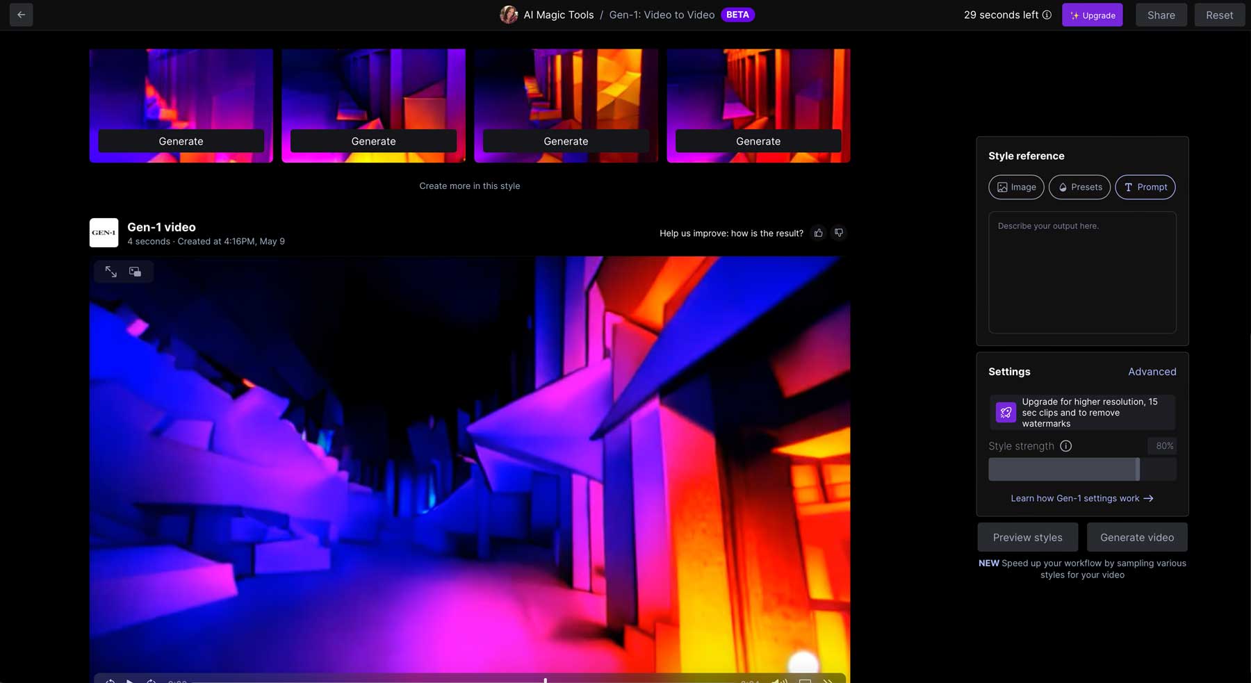 Efek video gradien