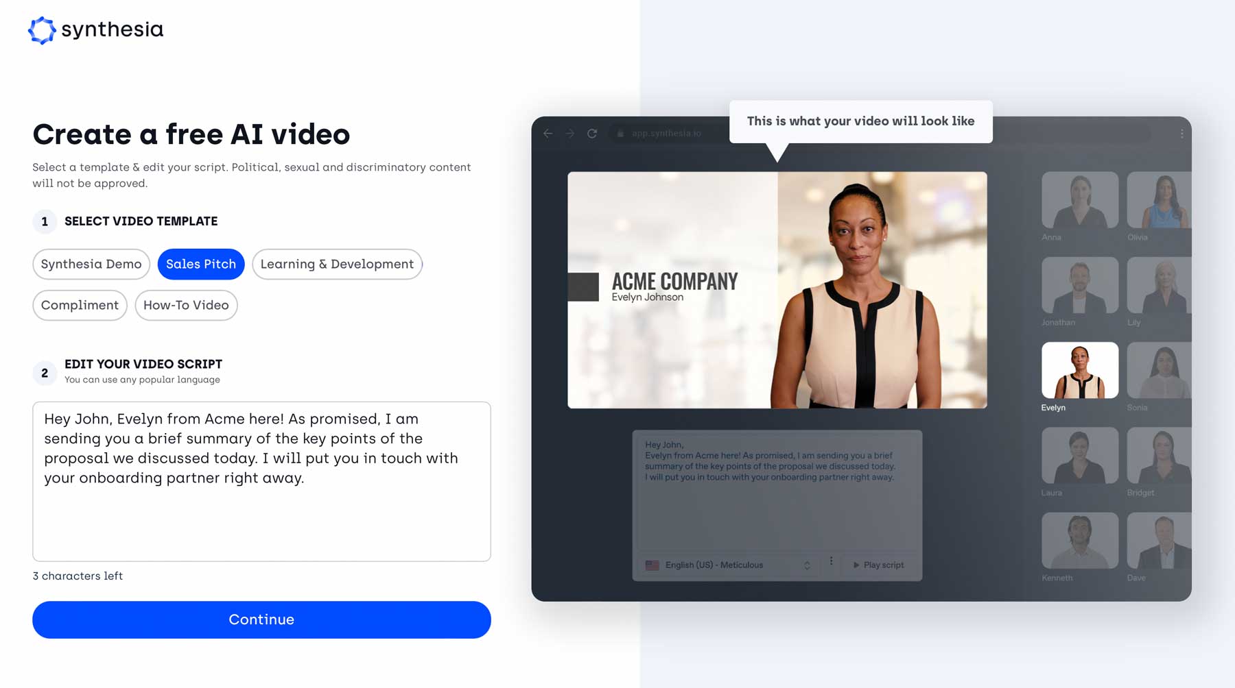Video gratis sythesia