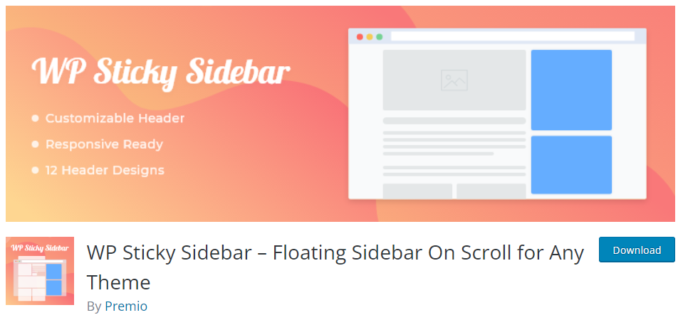 wp sticky sidebar: cree una barra lateral personalizada en WooCommerce