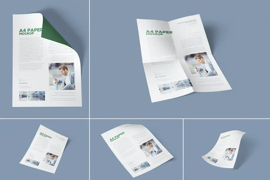 5 modelli di carta formato A4 -