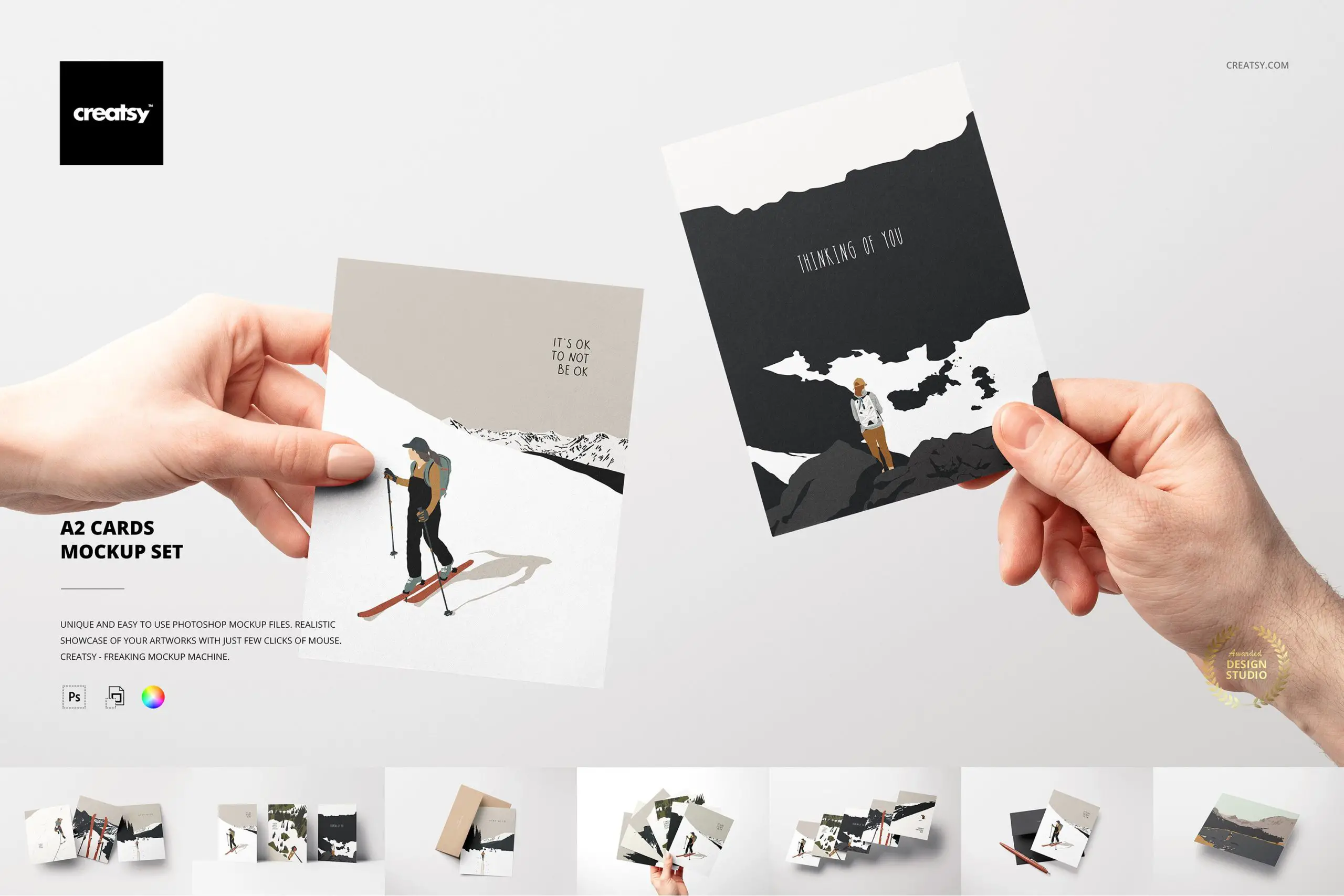 Set mockup di carte A2 -