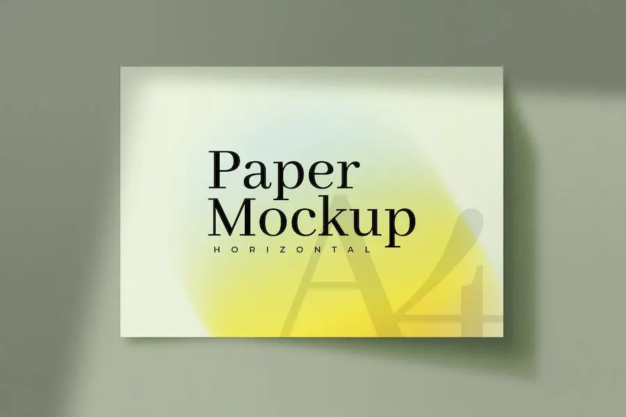 Mockup di carta orizzontale -