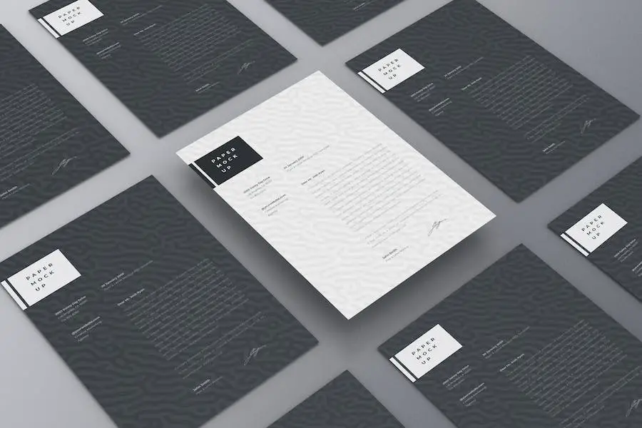 Mockup di carta A4 per volantini -