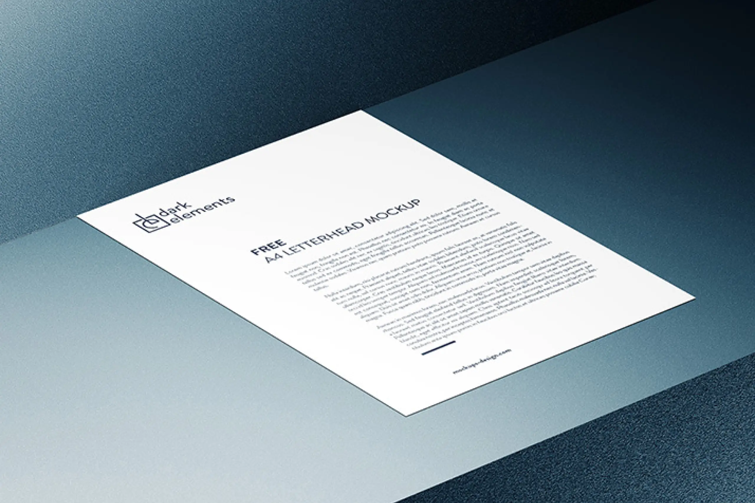 Mockup di carta Dark Elements / A4 -