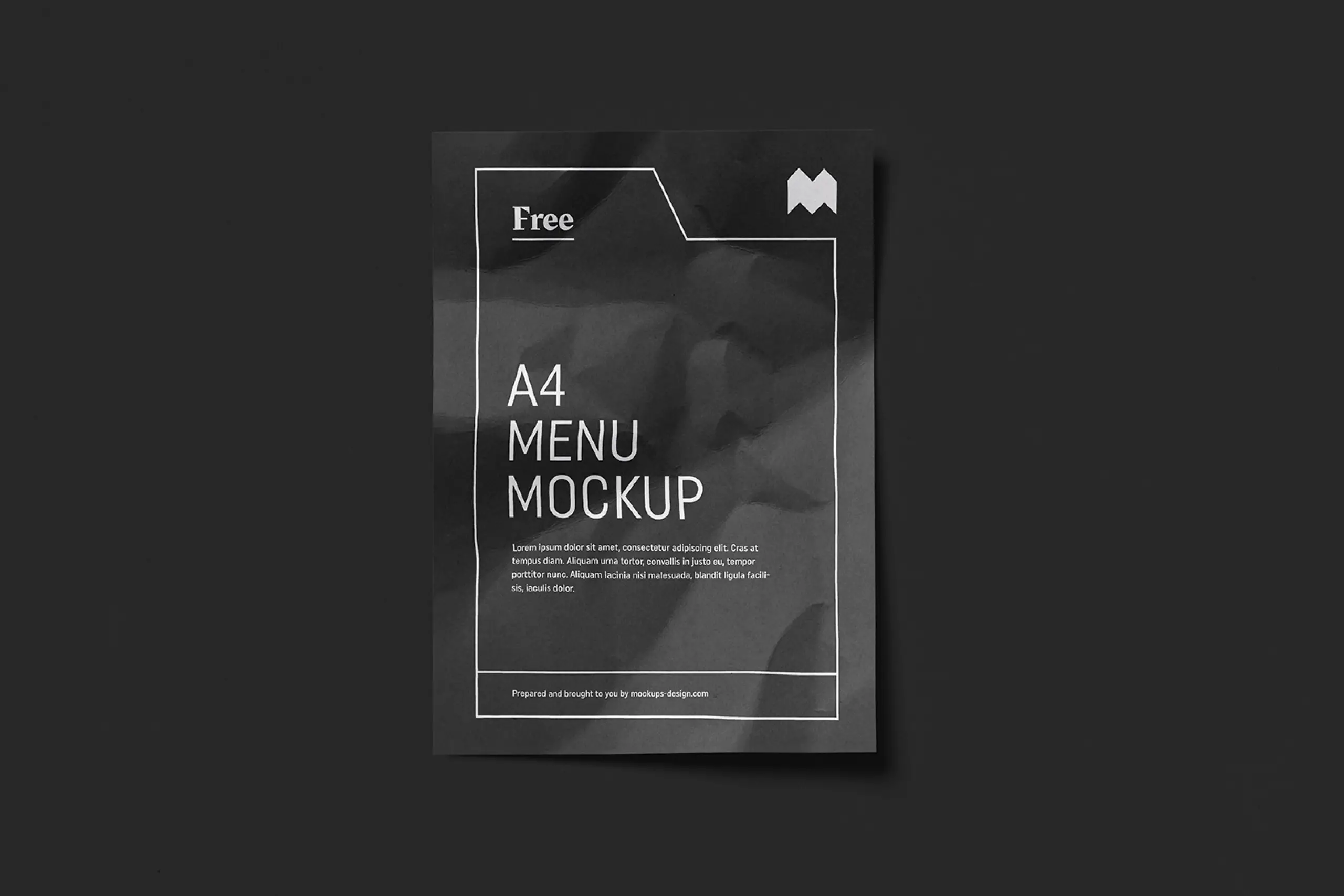 mockup di carta sbriciolata -