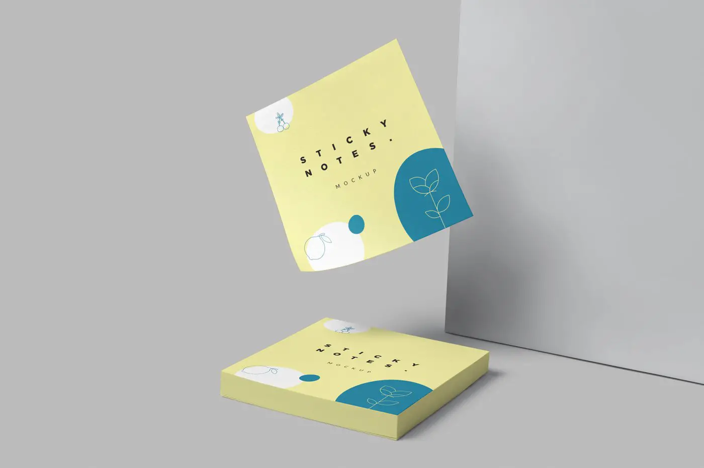 Mockup di blocco note adesive -