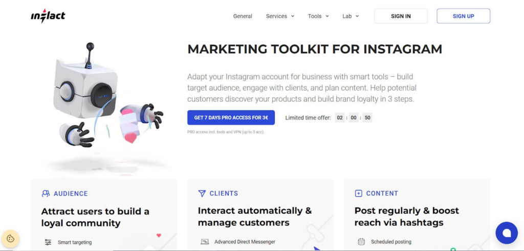Inflact: Gerador de Hashtags do Instagram Inflact: Instagram Hashtags Generator