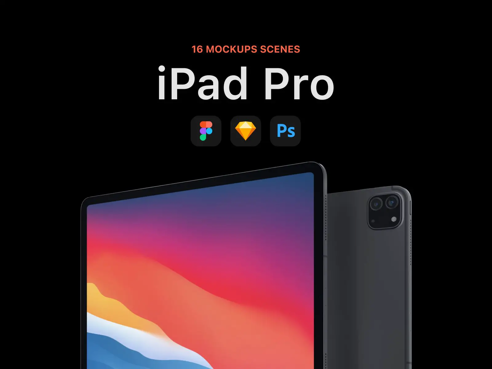 iPad Pro 12.9インチのモックアップシーン -