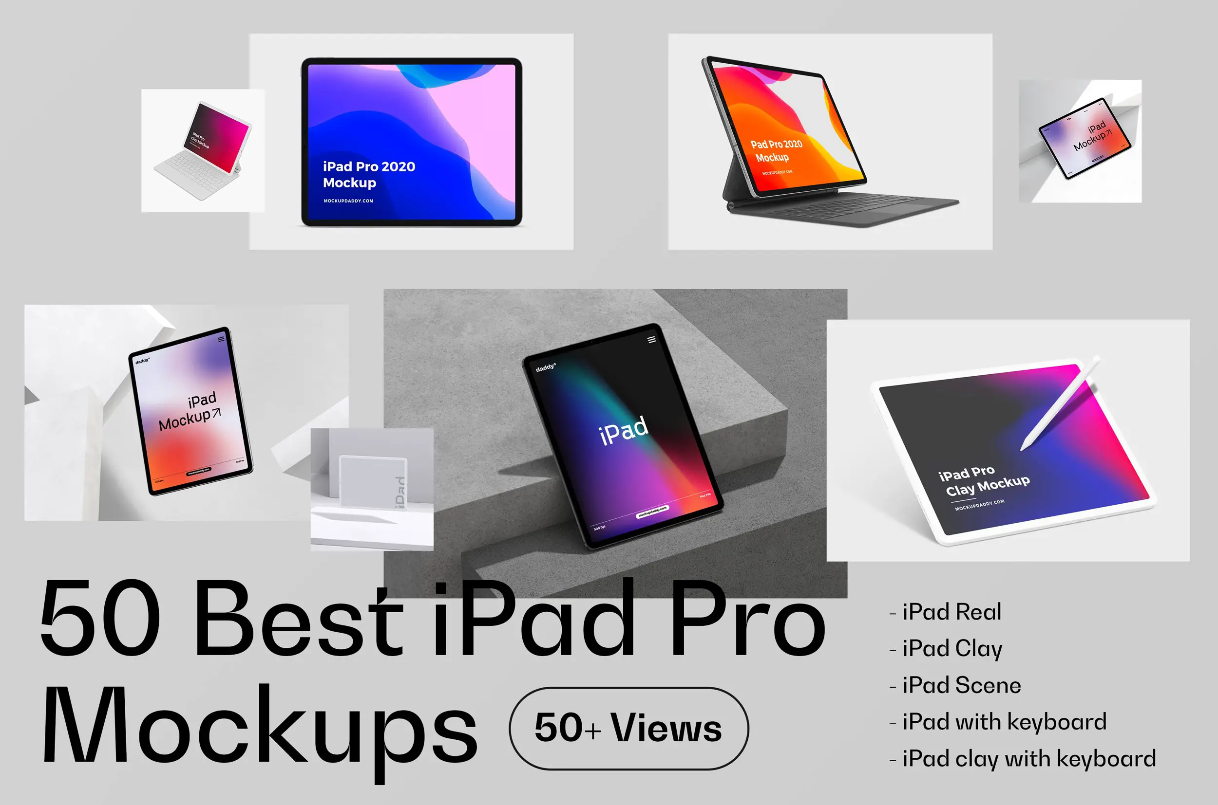 iPad Pro のモックアップとシーン -