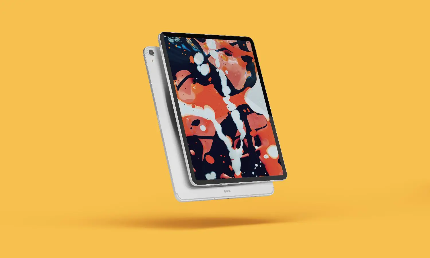 フローティング iPad iPhone デバイス モックアップ -