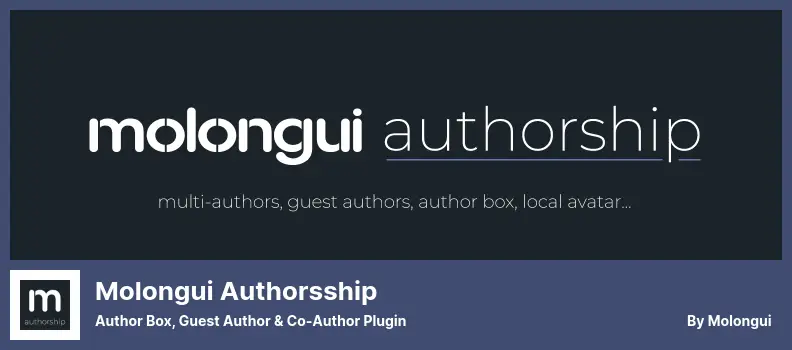 Molongui Authorsship プラグイン - 著者ボックス、ゲスト著者および共著者プラグイン