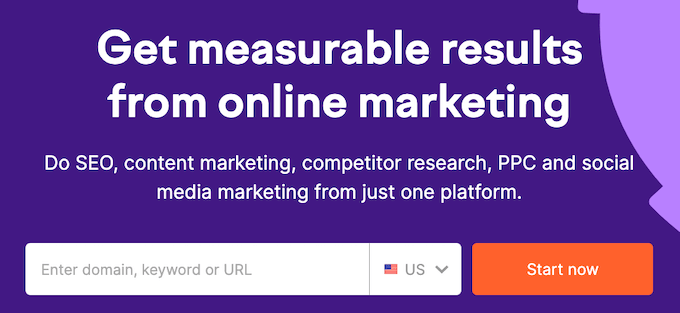 Semrush キーワード調査ツール The Semrush keyword research tool