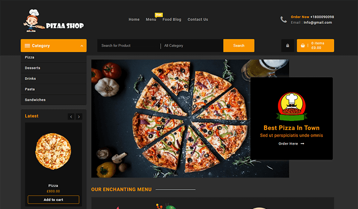 2023 年ケーキとペストリーショップのビジネスに最適な 12 の WordPress テーマ 8 Pizza Shop WordPress