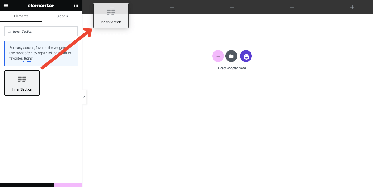 Come creare un sito web per avvocati con Elementor e HappyAddons 11 Use the inner section widget to add more elements