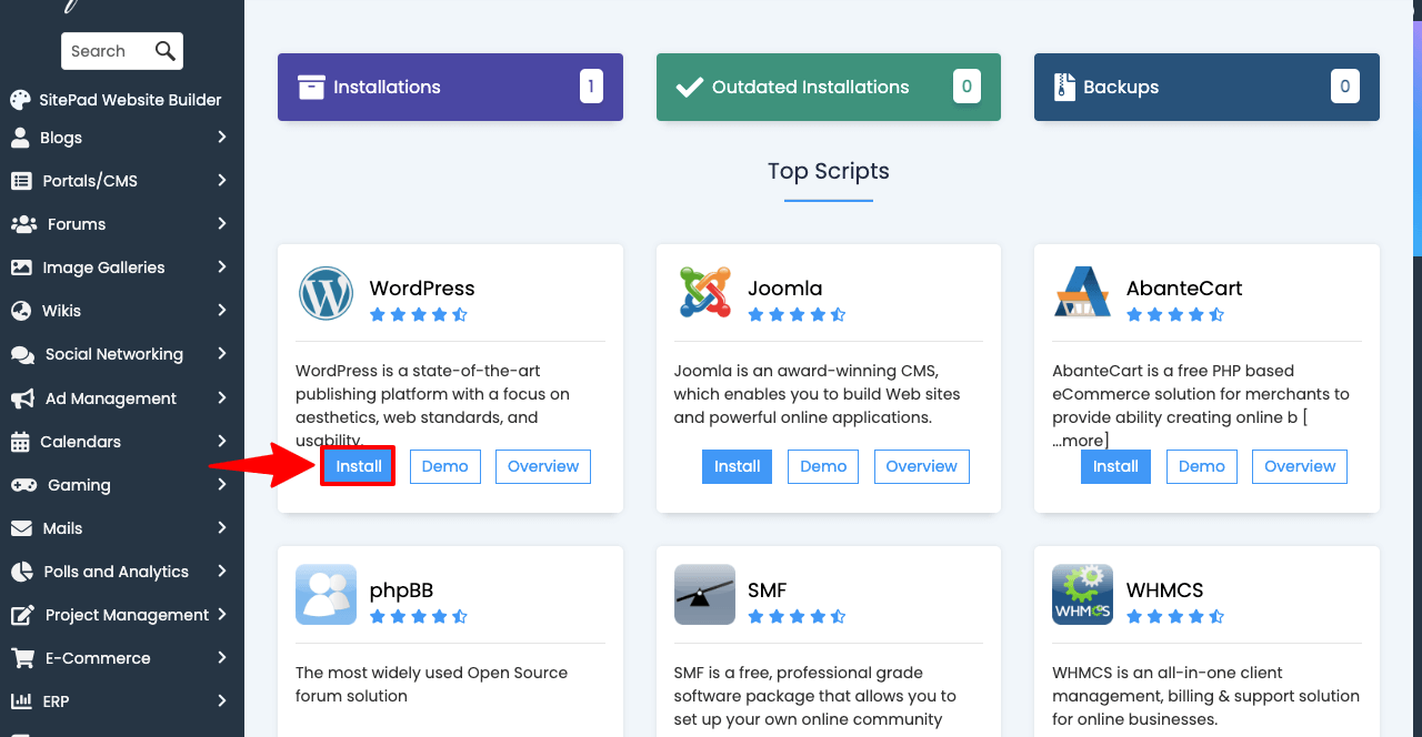 Come creare un sito web per avvocati con Elementor e HappyAddons 5 Install WordPress