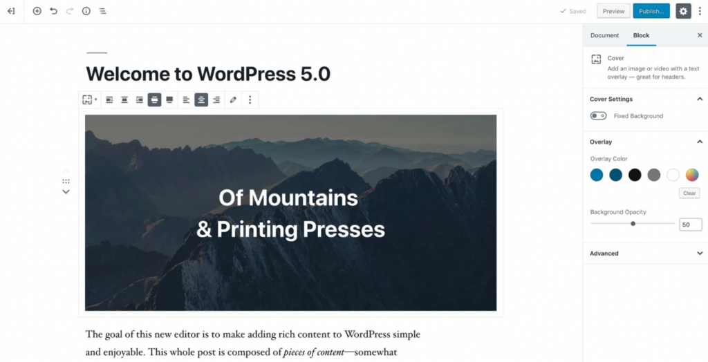 wordpress 5.0