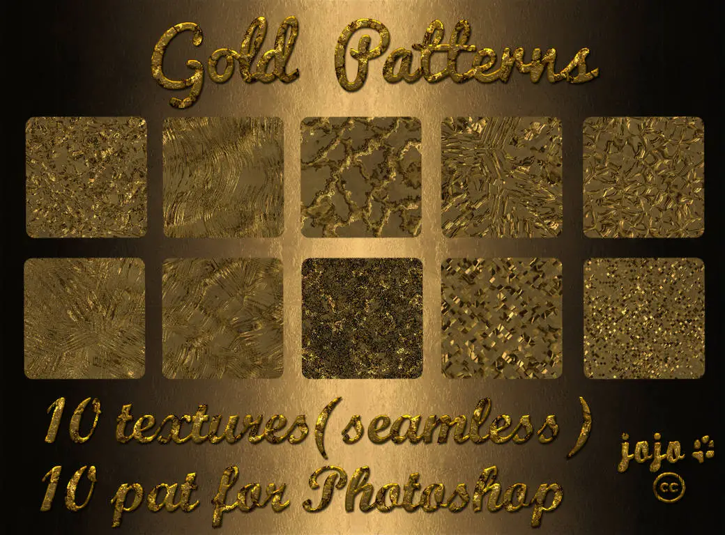 Золотые узоры (бесшовные текстуры) -