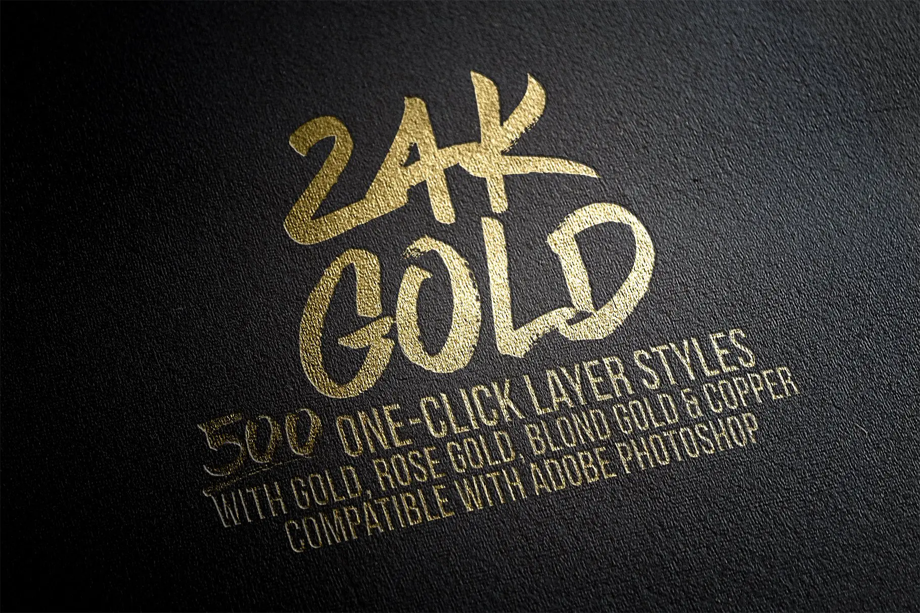 Photoshop için Altın Varak Katman Stilleri -