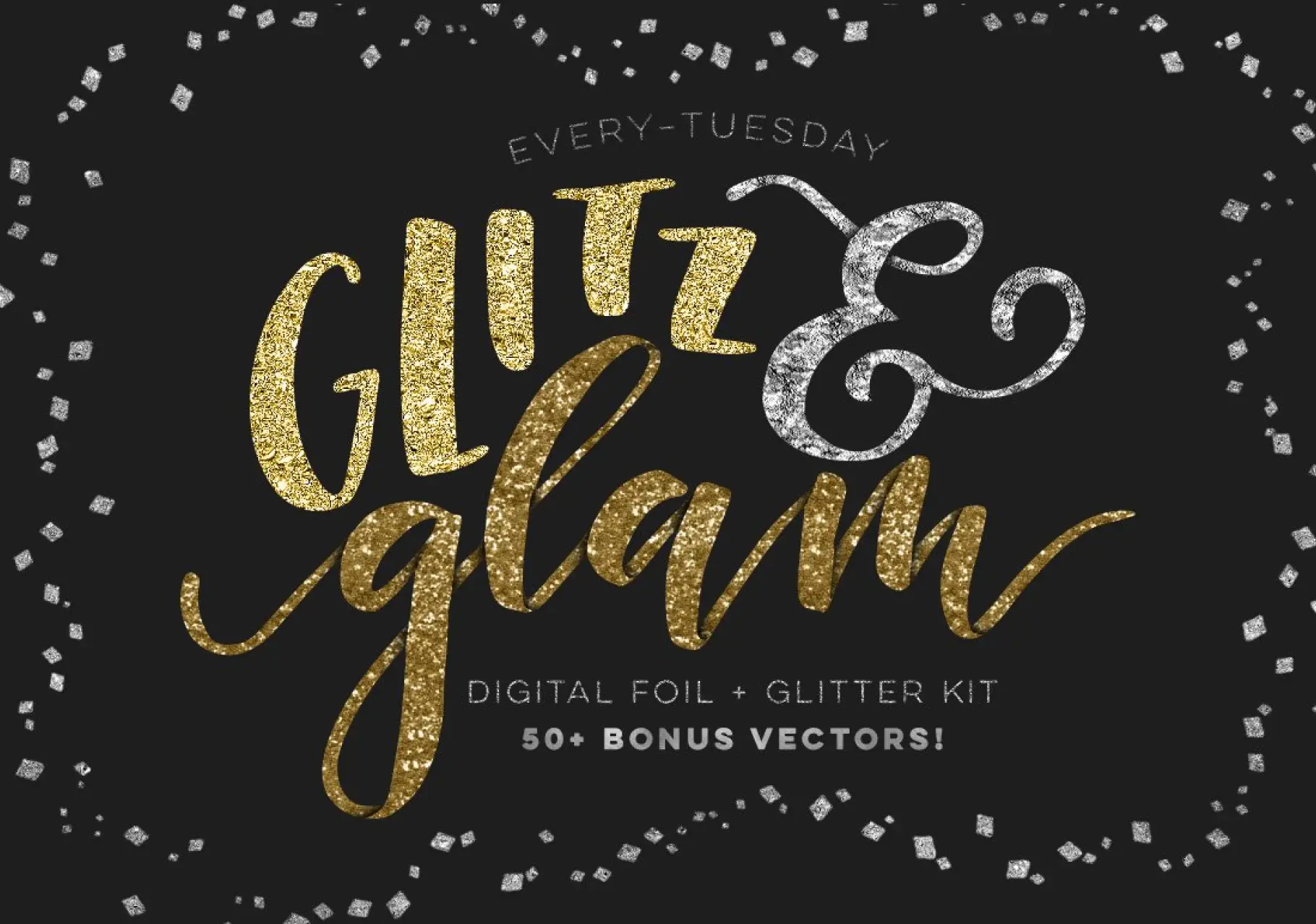 Glitzer + Glam-Set –