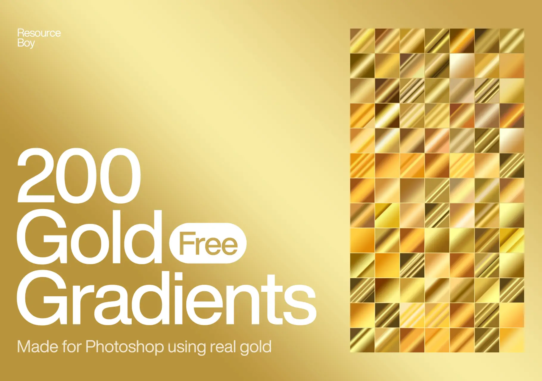 200 การไล่ระดับสี Photoshop ทอง -