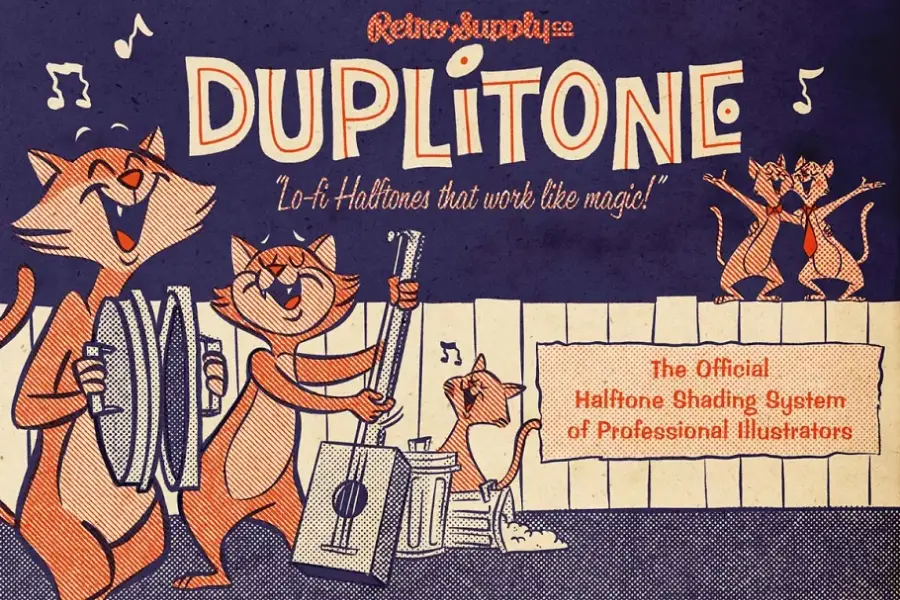 แปรง DupliTone Halftone Photoshop -