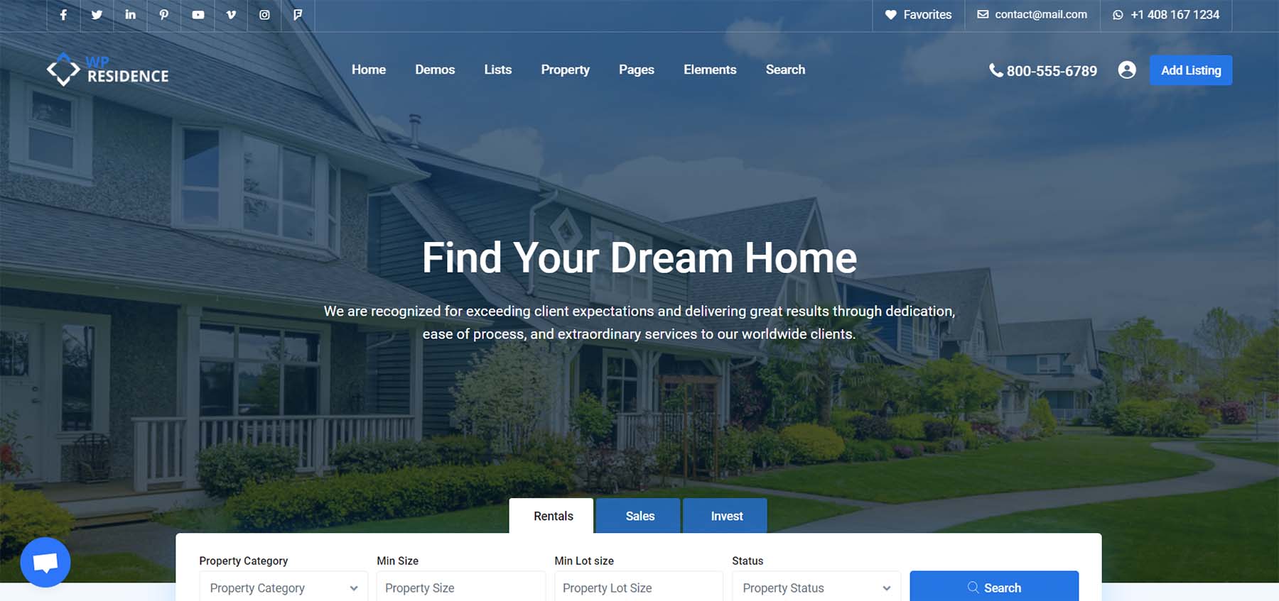 WP Residence，WordPress 房地产主题