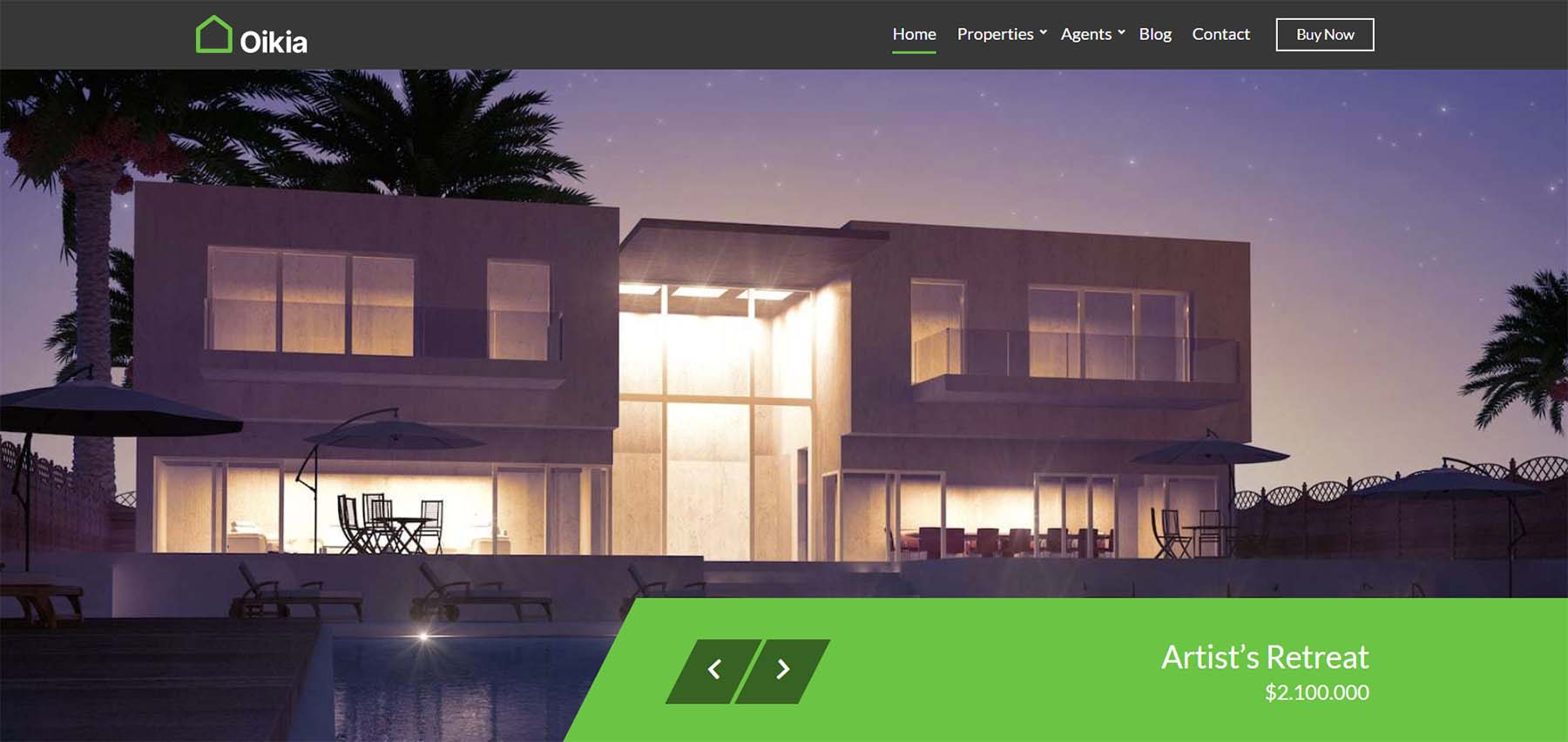 Oikia WordPress 房地产主题
