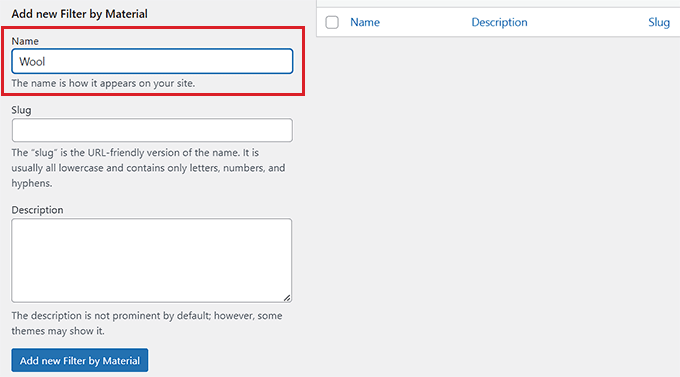 属性用語を追加する Add an attribute term