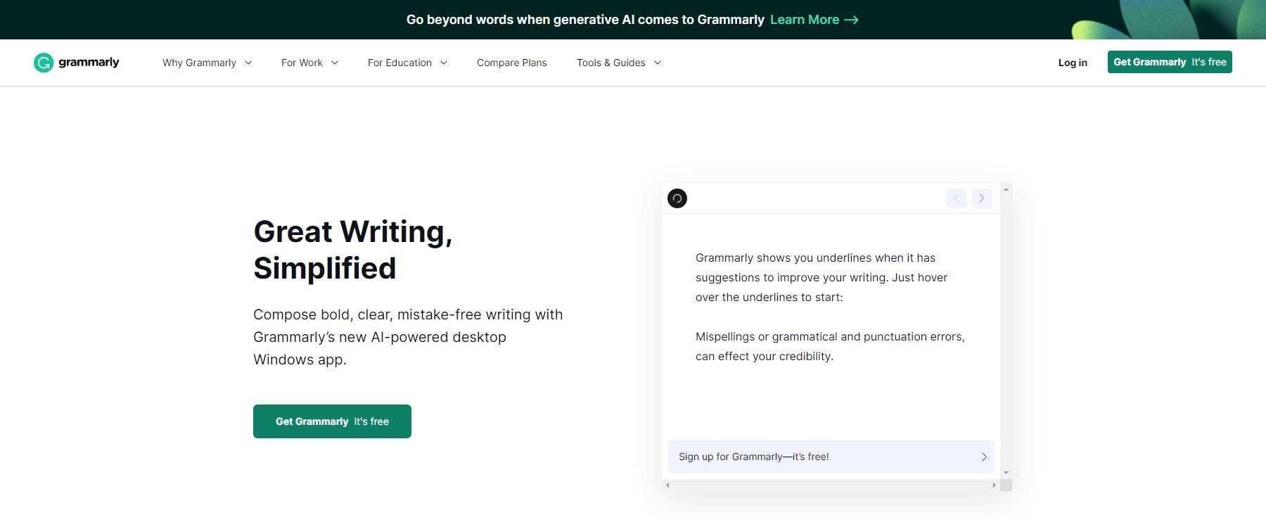 Grammarly - Beranda April 2023