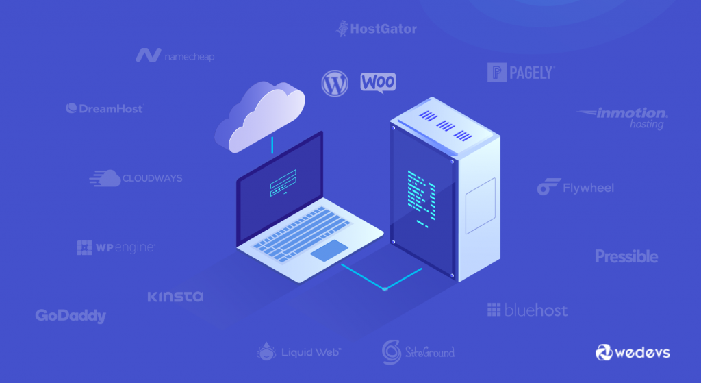 Un'illustrazione per scegliere un web hosting perfetto.