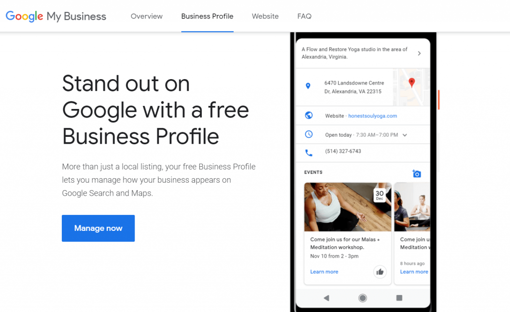 Это изображение моего бизнес-профиля Google